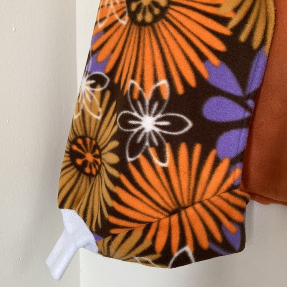 VTG 70s Womens Sweater Fleece Shrug Sz XL Retro Boho Dopamine Dressing Hippie - Picture 2 of 11